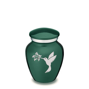 Keepsake Embrace Green Hummingbird Cremation Urn