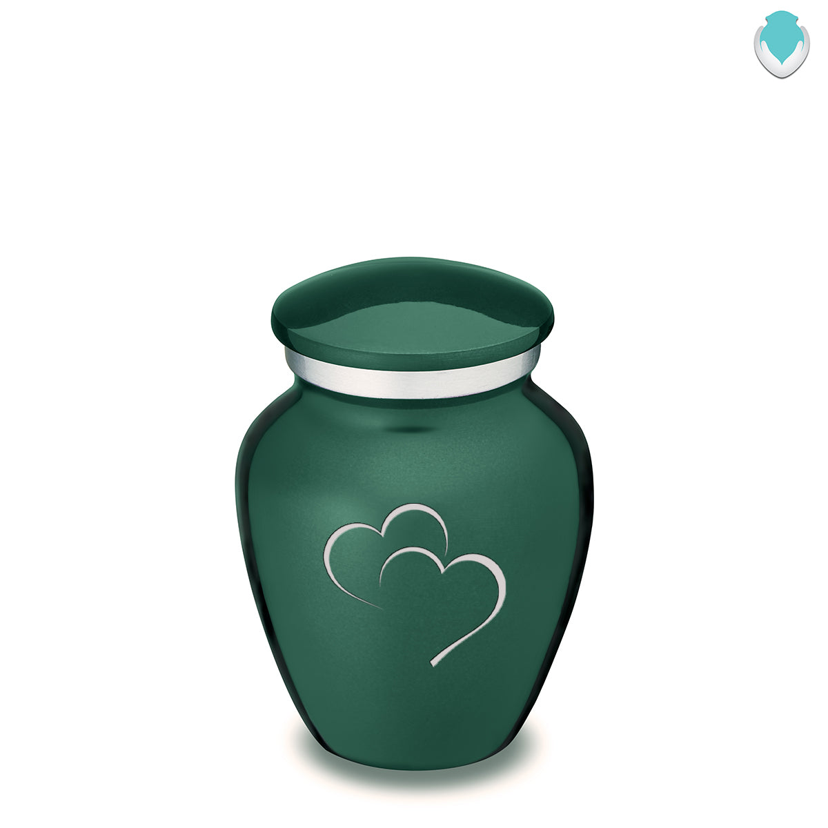 Keepsake Embrace Green Hearts Cremation Urn