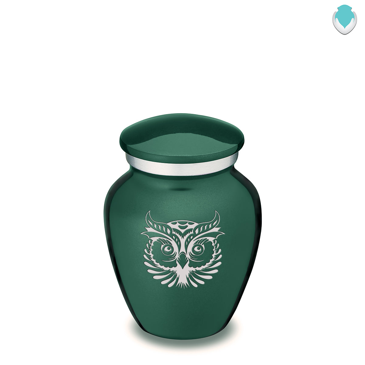 Keepsake Embrace Green Owl Cremation Urn