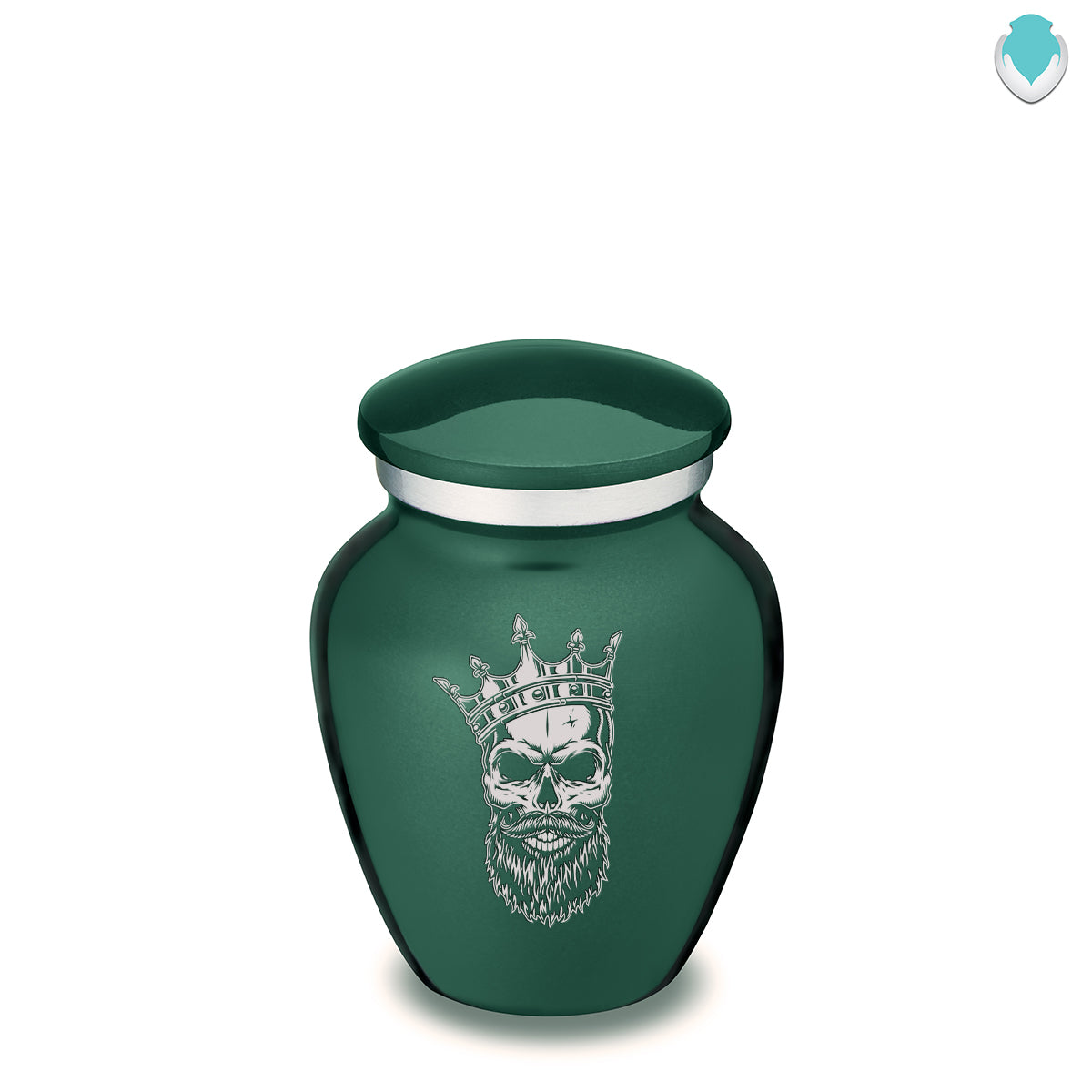Keepsake Embrace Green Skull Cremation Urn