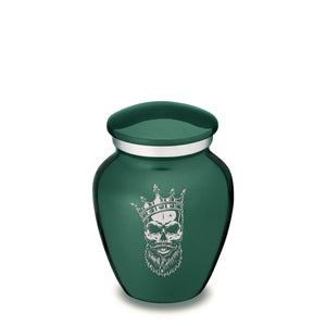 Keepsake Embrace Green Skull Cremation Urn