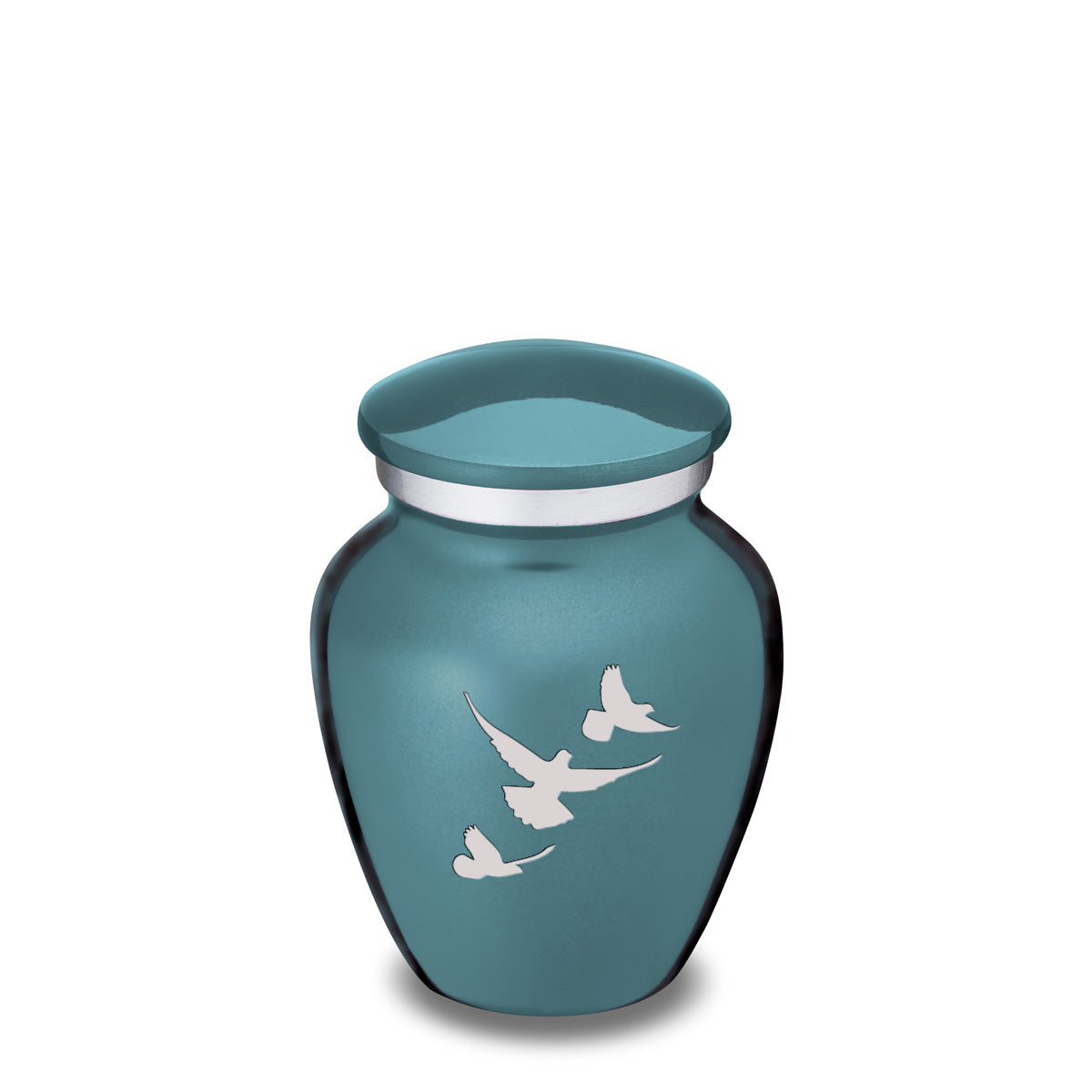 Keepsake Embrace Teal Doves Cremation Urn