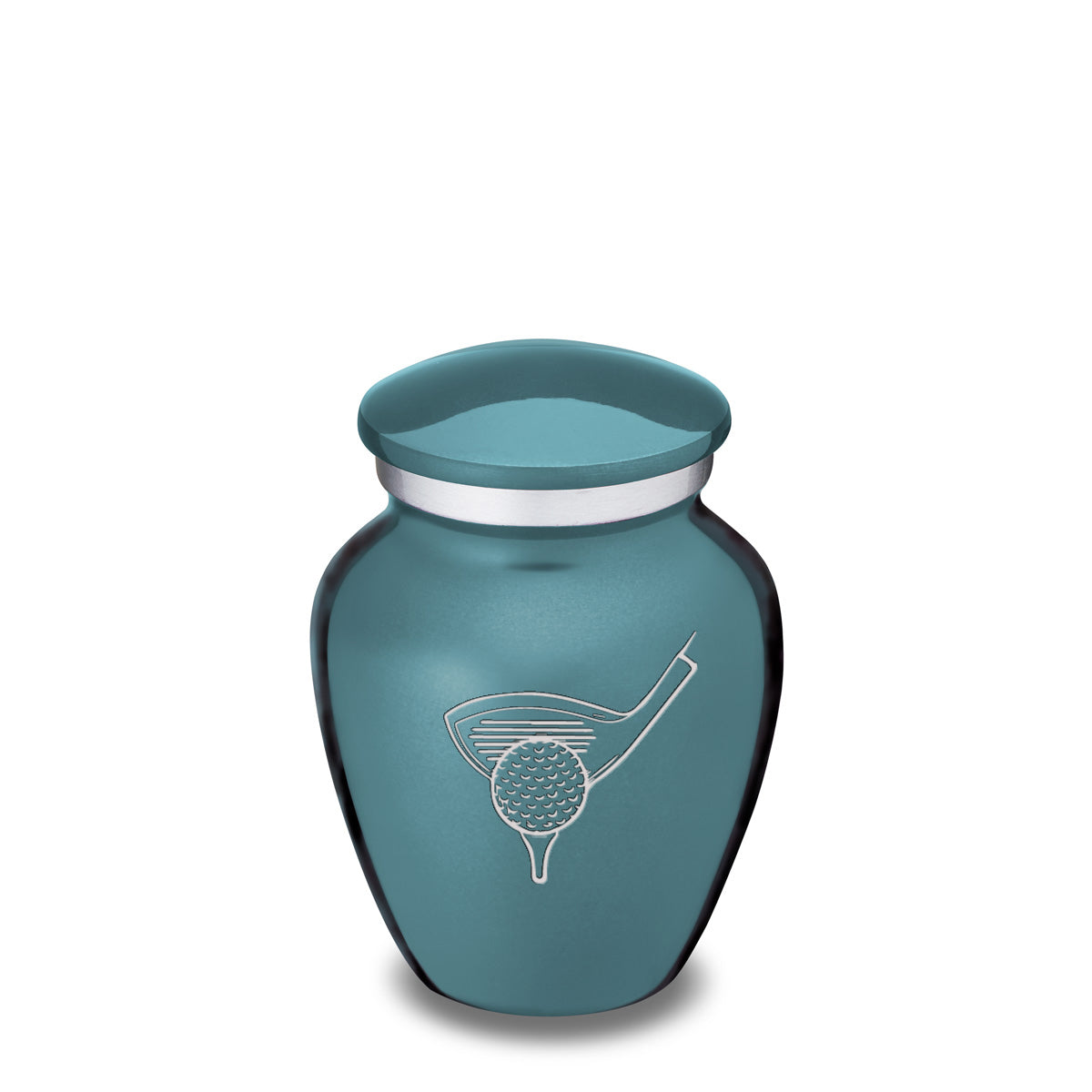 Keepsake Embrace Teal Golfer Cremation Urn
