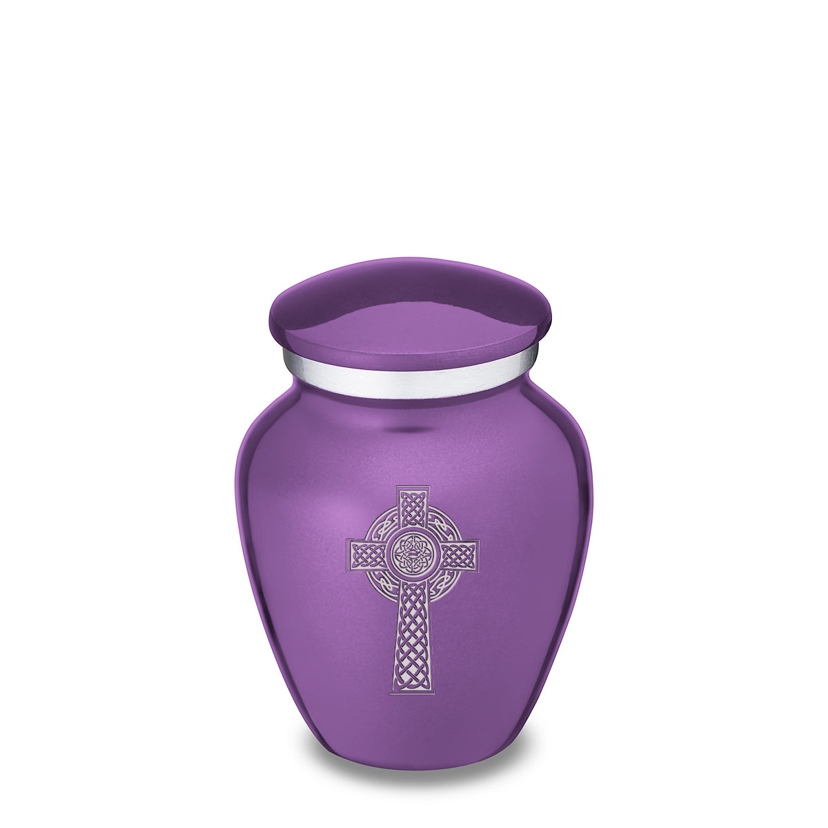 Keepsake Embrace Purple Celtic Cross Cremation Urn