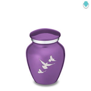 Keepsake Embrace Purple Doves Cremation Urn
