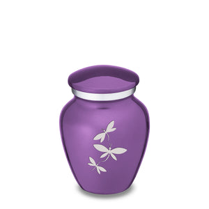 Keepsake Embrace Purple Dragonflies Cremation Urn