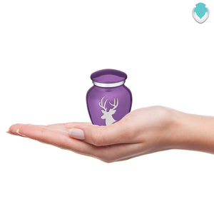 Keepsake Embrace Purple Deer Cremation Urn