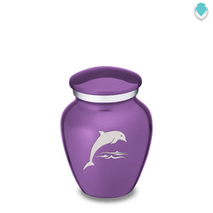 Keepsake Embrace Purple Dolphin Cremation Urn
