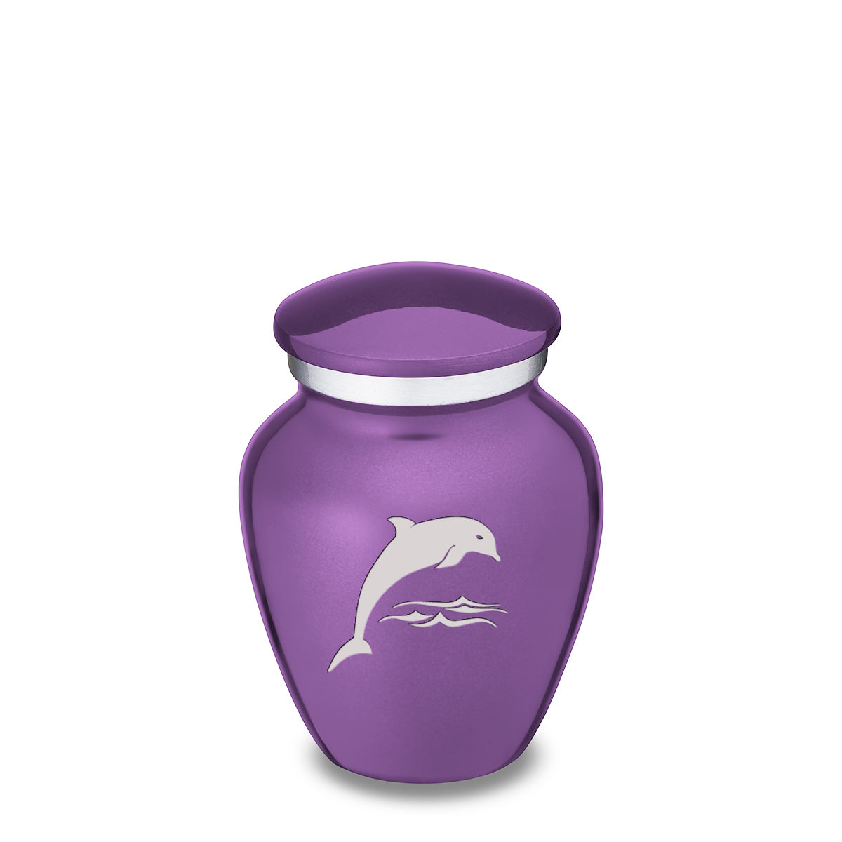 Keepsake Embrace Purple Dolphin Cremation Urn