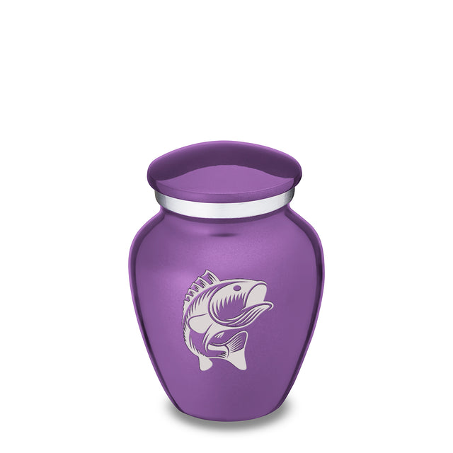 Keepsake Embrace Purple Fish Cremation Urn