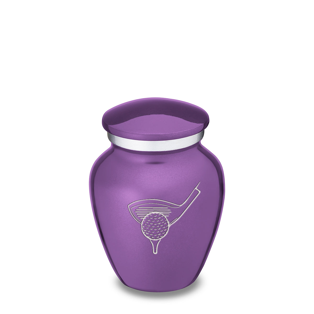 Keepsake Embrace Purple Golfer Cremation Urn