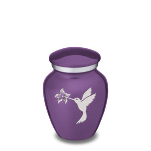 Keepsake Embrace Purple Hummingbird Cremation Urn