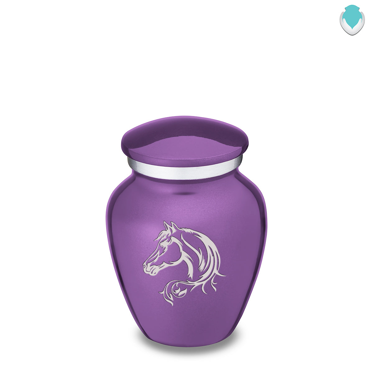 Keepsake Embrace Purple Horse Cremation Urn