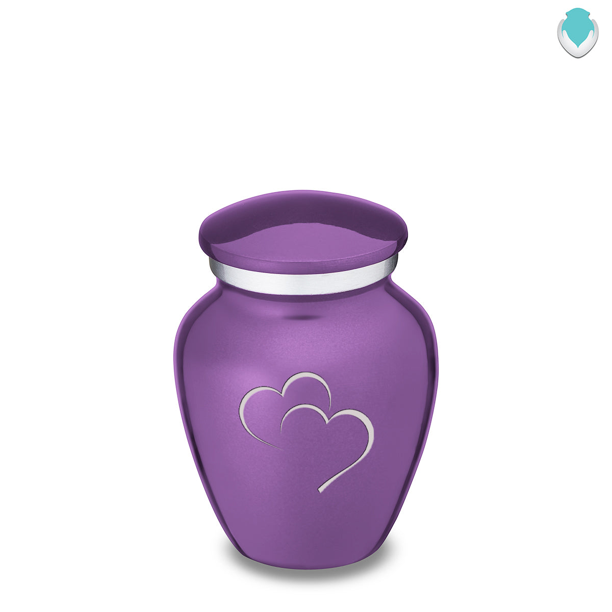 Keepsake Embrace Purple Hearts Cremation Urn