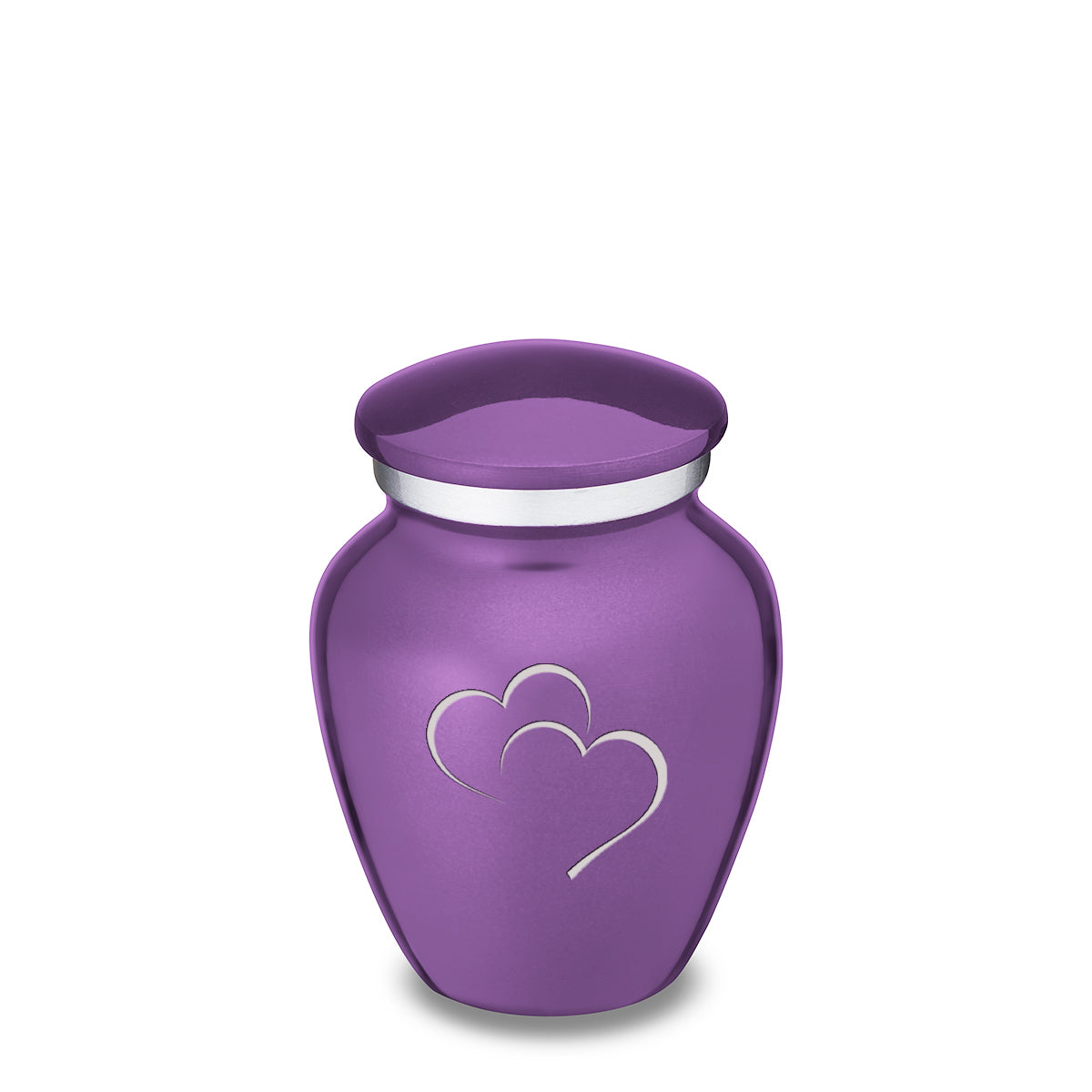 Keepsake Embrace Purple Hearts Cremation Urn