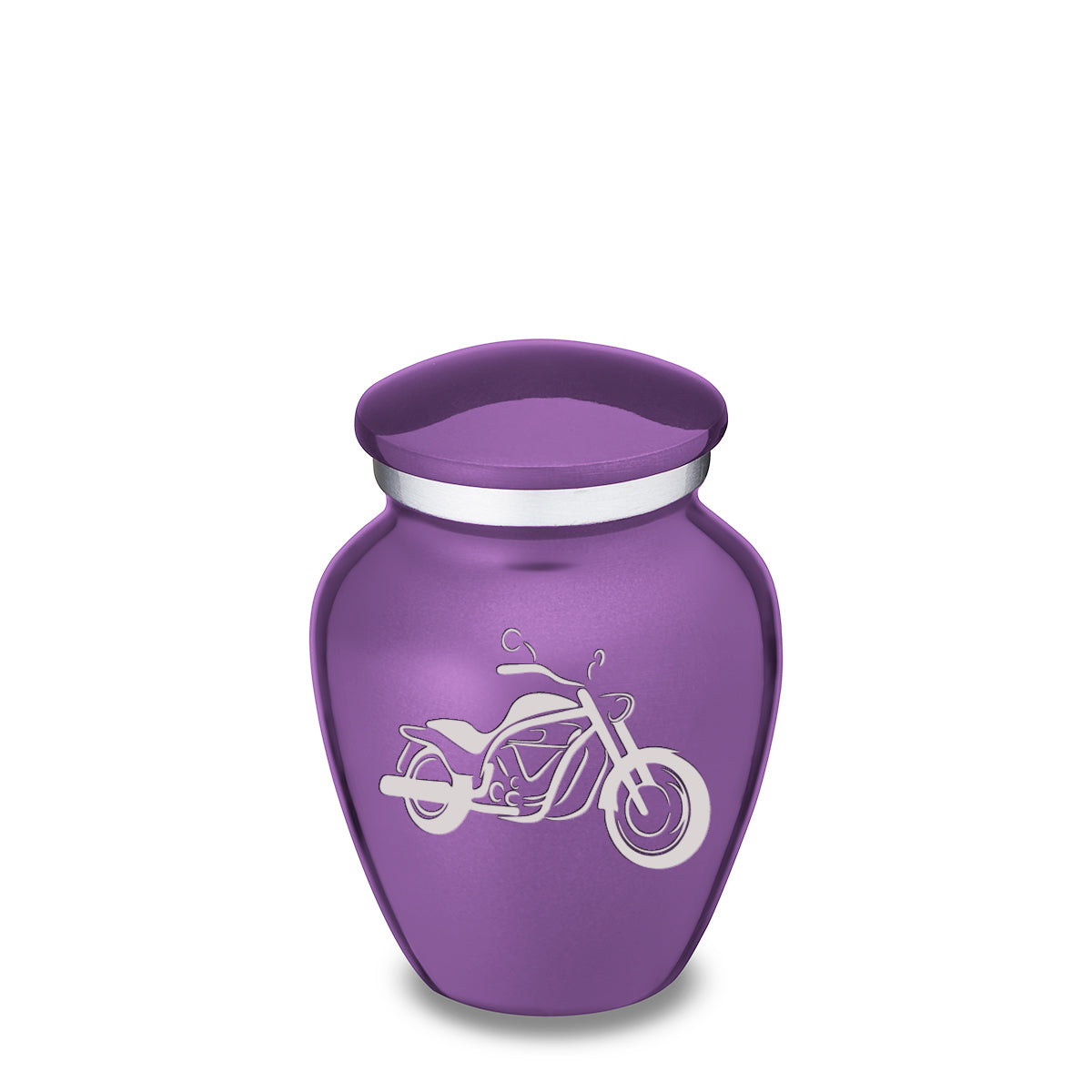 Keepsake Embrace Purple Motorcycle Cremation Urn