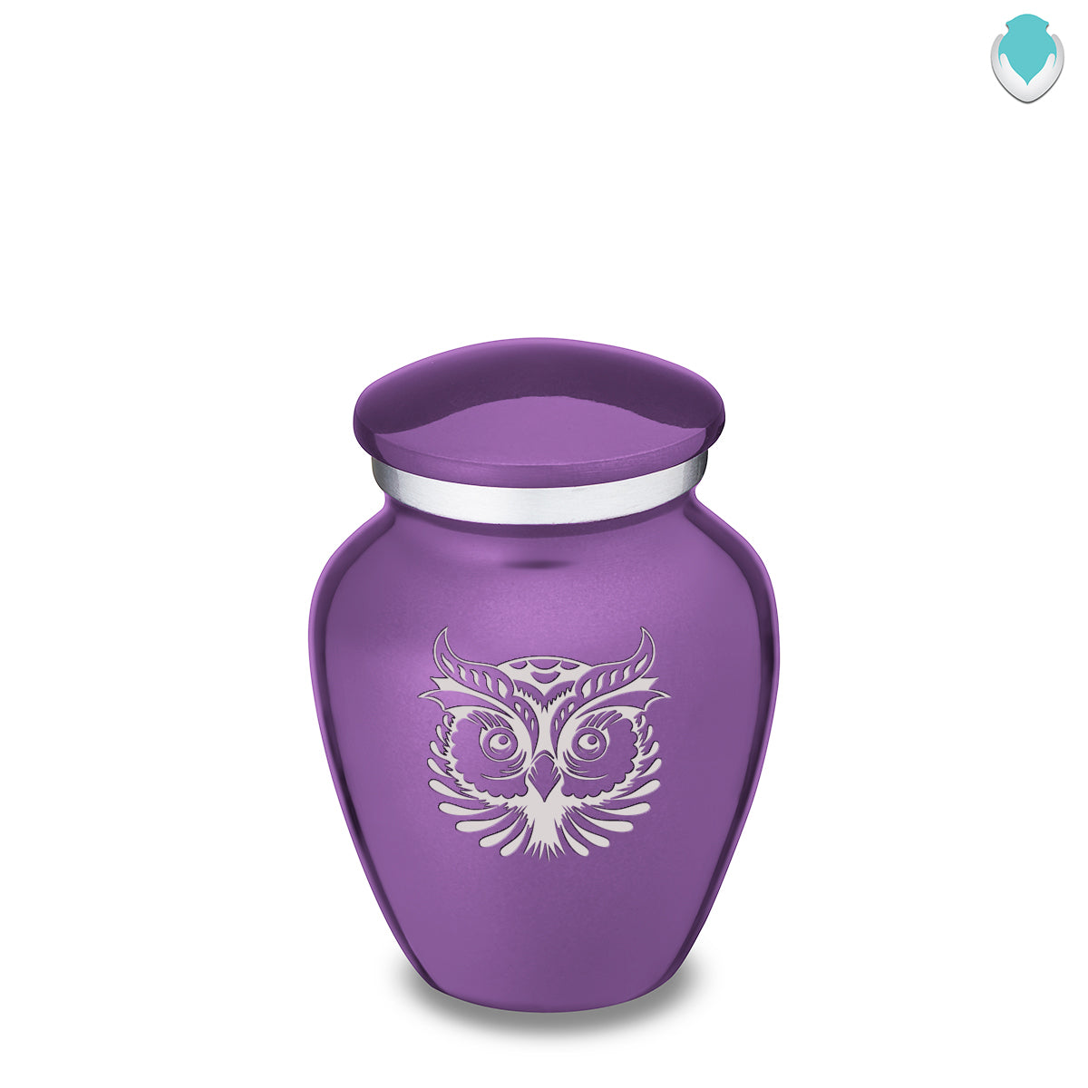 Keepsake Embrace Purple Owl Cremation Urn