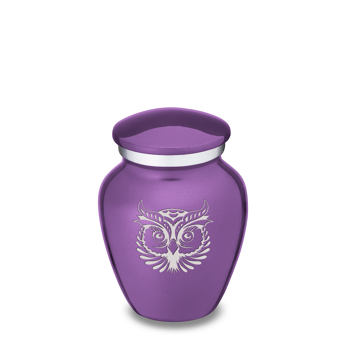 Keepsake Embrace Purple Owl Cremation Urn