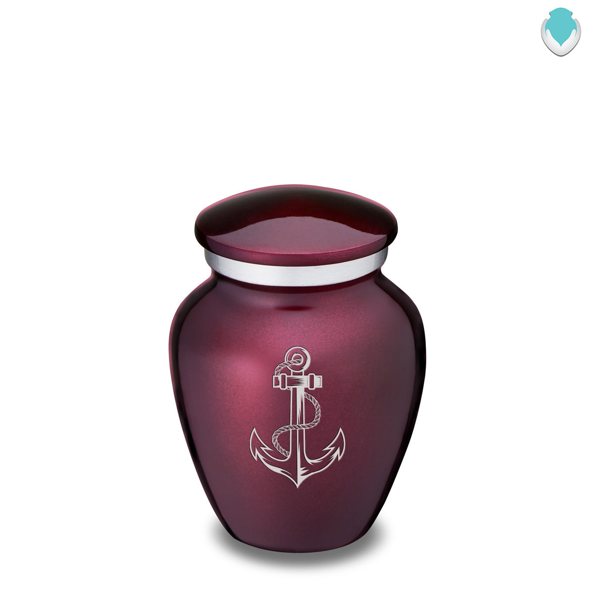 Keepsake Embrace Cherry Purple Anchor Cremation Urn