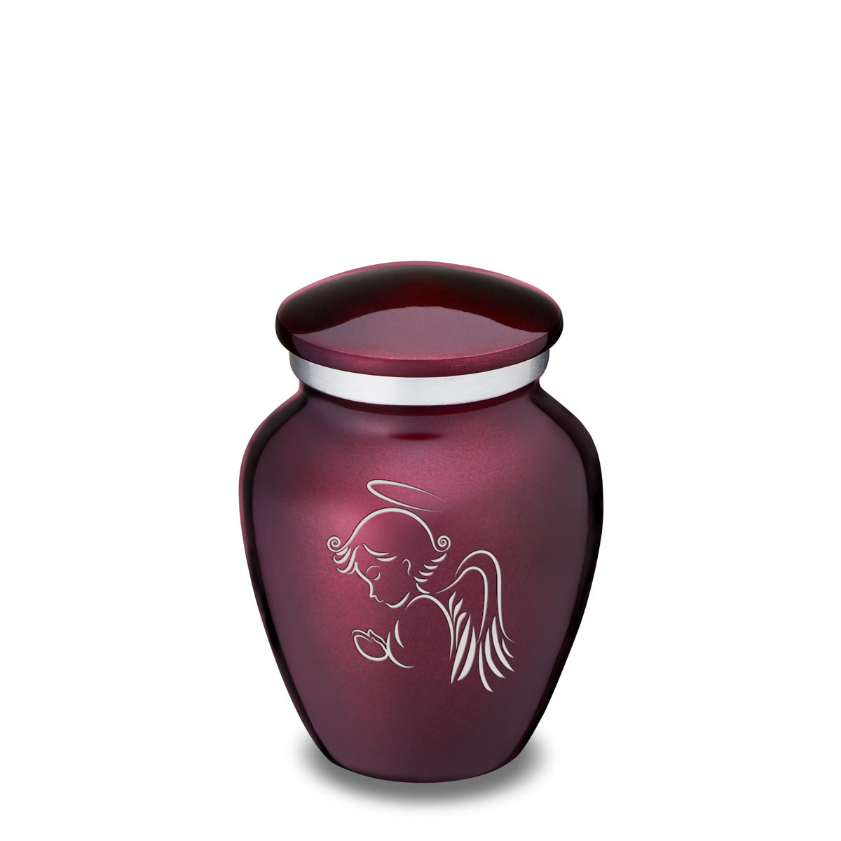 Keepsake Embrace Cherry Purple Angel Cremation Urn