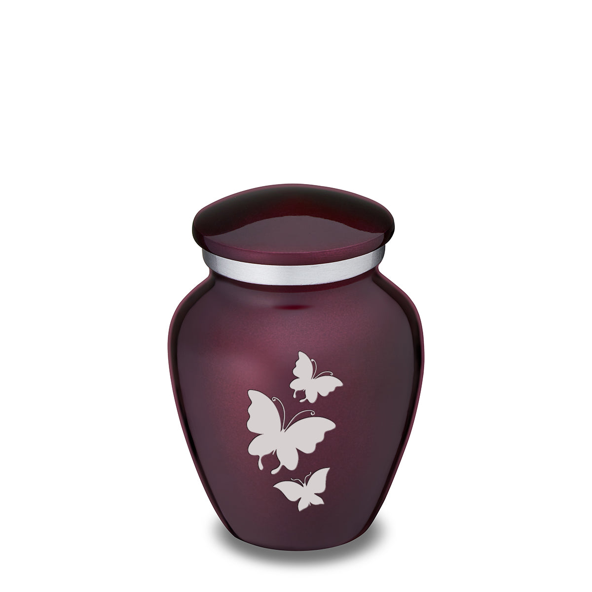 Keepsake Embrace Cherry Purple Butterflies Cremation Urn