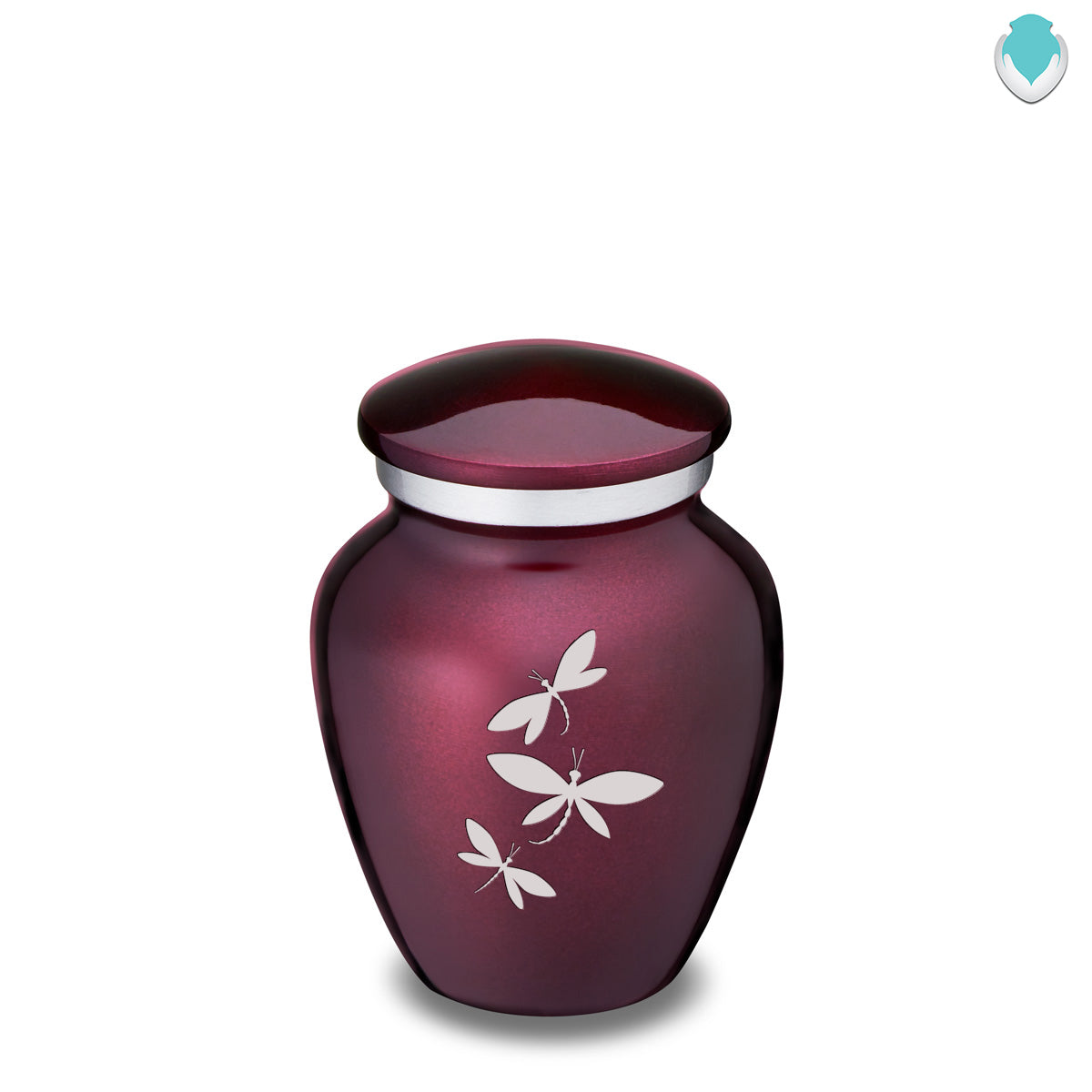 Keepsake Embrace Cherry Purple Dragonflies Cremation Urn