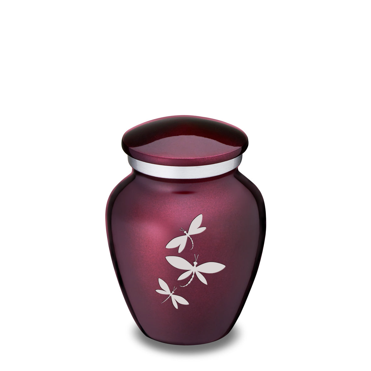Keepsake Embrace Cherry Purple Dragonflies Cremation Urn