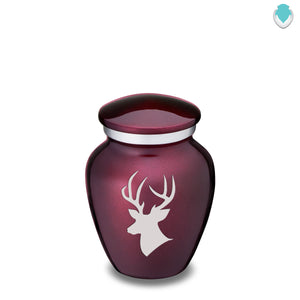 Keepsake Embrace Cherry Purple Deer Cremation Urn