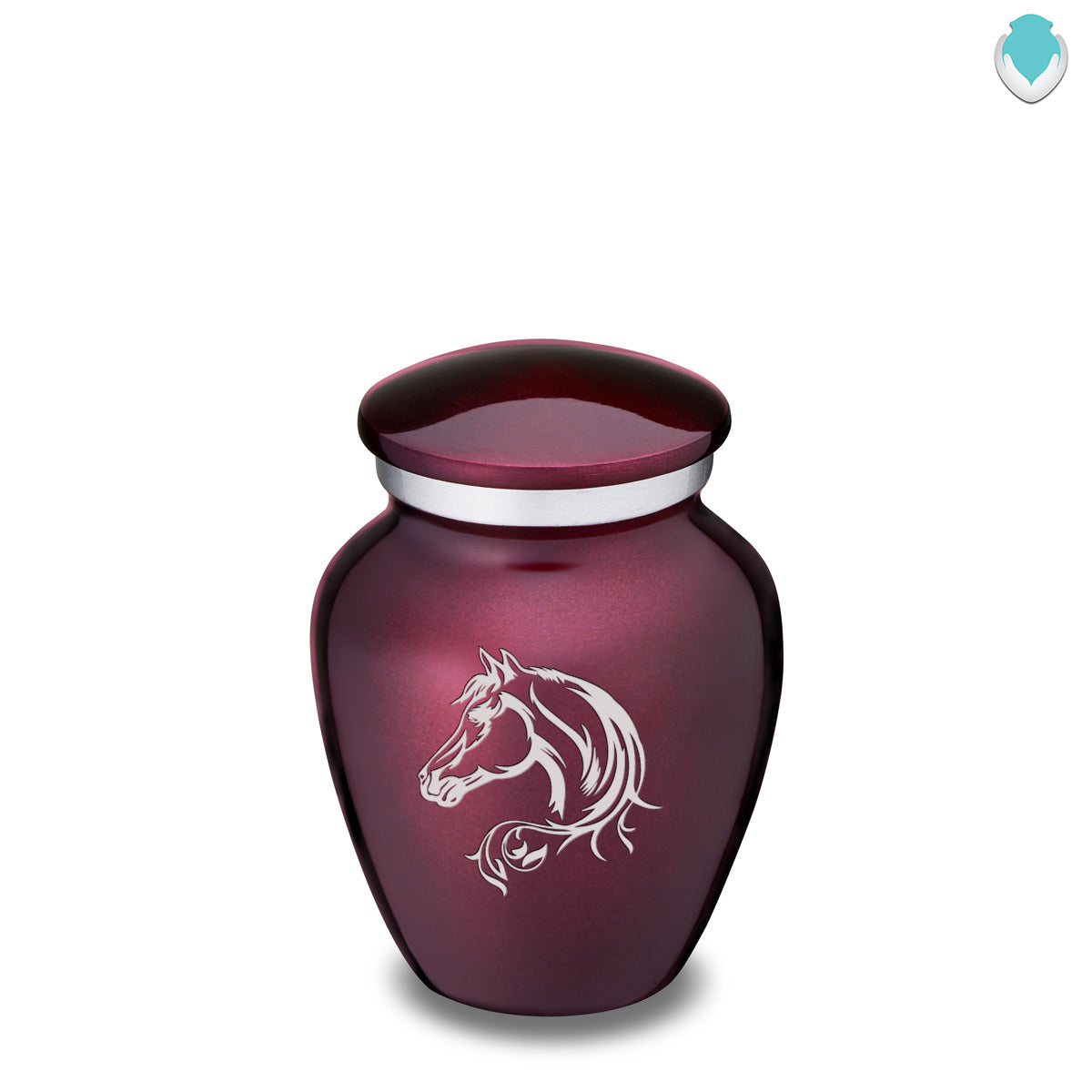 Keepsake Embrace Cherry Purple Horse Cremation Urn
