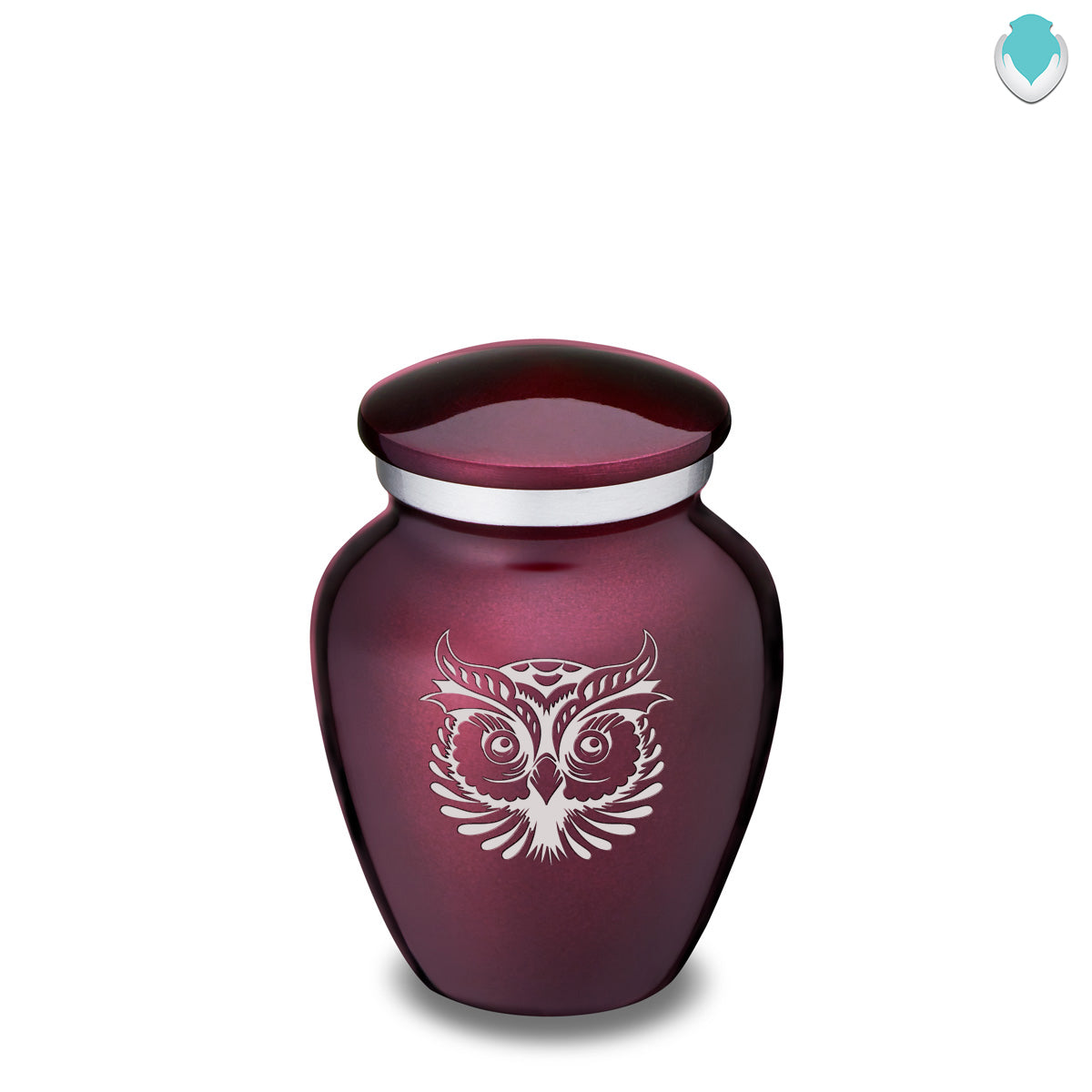 Keepsake Embrace Cherry Purple Owl Cremation Urn