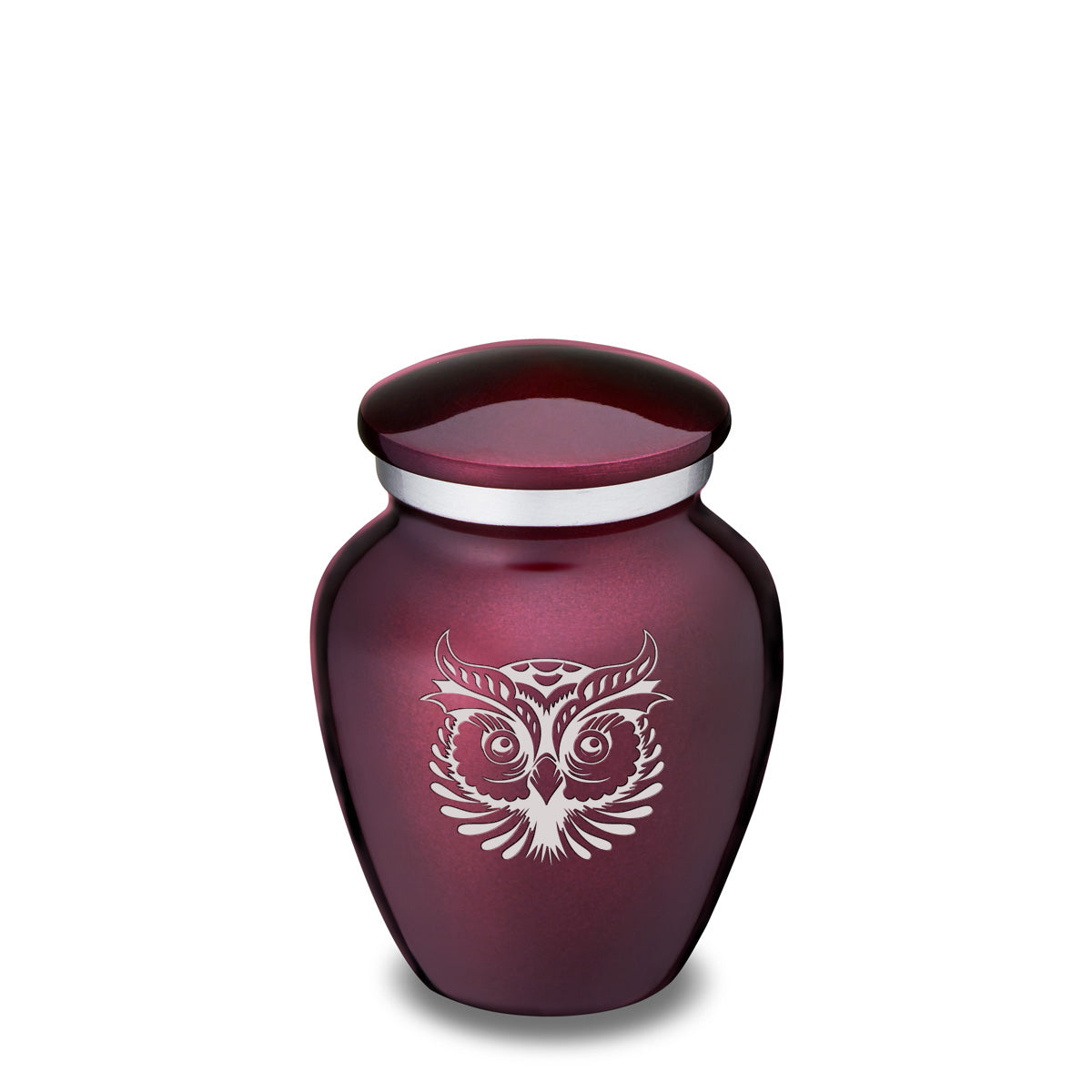 Keepsake Embrace Cherry Purple Owl Cremation Urn