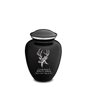 Medium Embrace Black Deer Cremation Urn