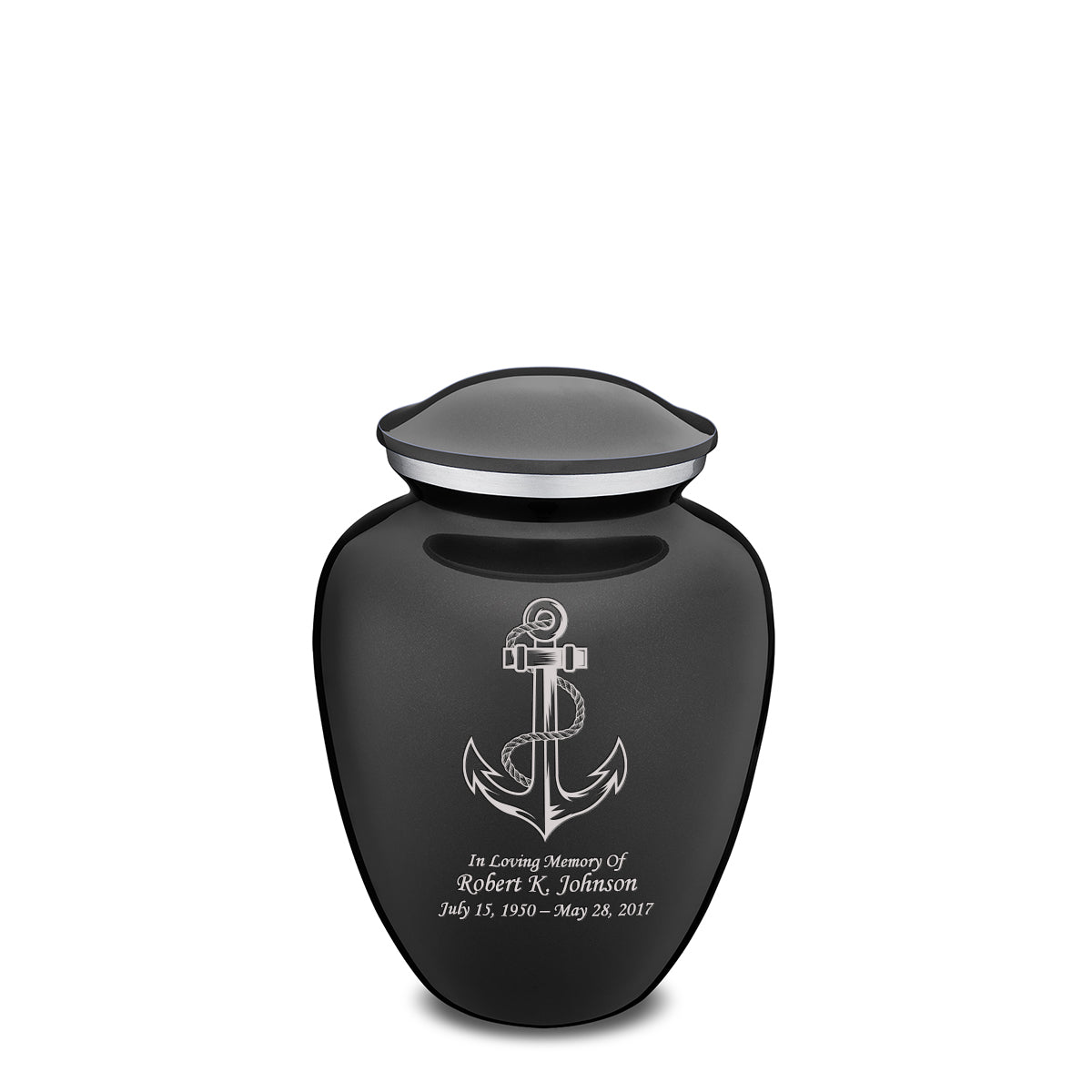 Medium Embrace Charcoal Anchor Cremation Urn