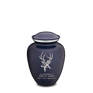 Medium Embrace Cobalt Blue Deer Cremation Urn