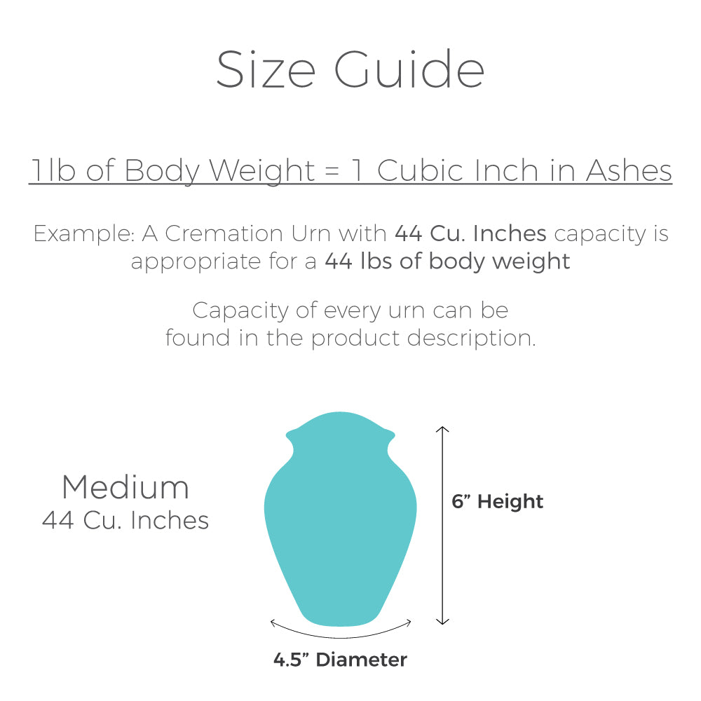 Medium Embrace Cobalt Blue Skull Cremation Urn