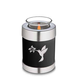 Candle Holder Embrace Black Hummingbird Cremation Urn