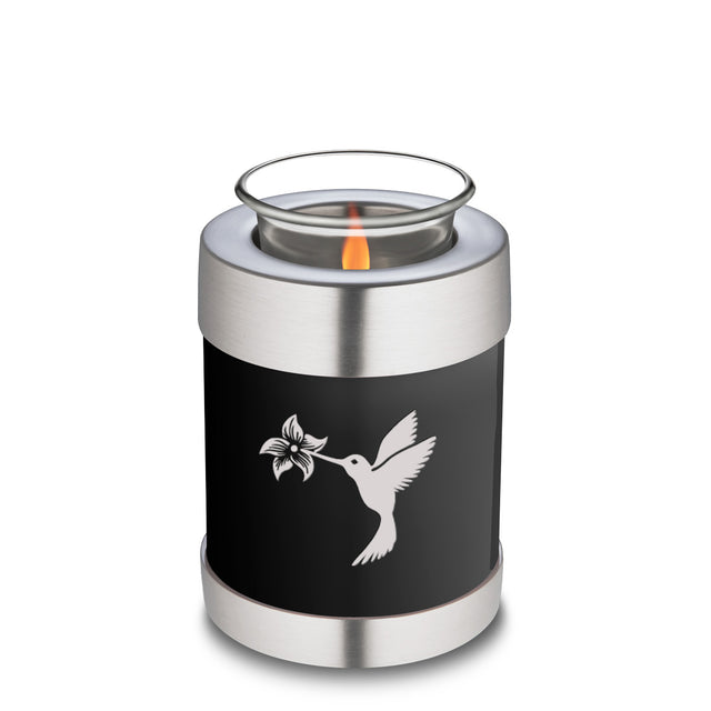 Candle Holder Embrace Black Hummingbird Cremation Urn