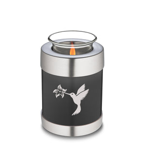 Candle Holder Embrace Charcoal Hummingbird Cremation Urn