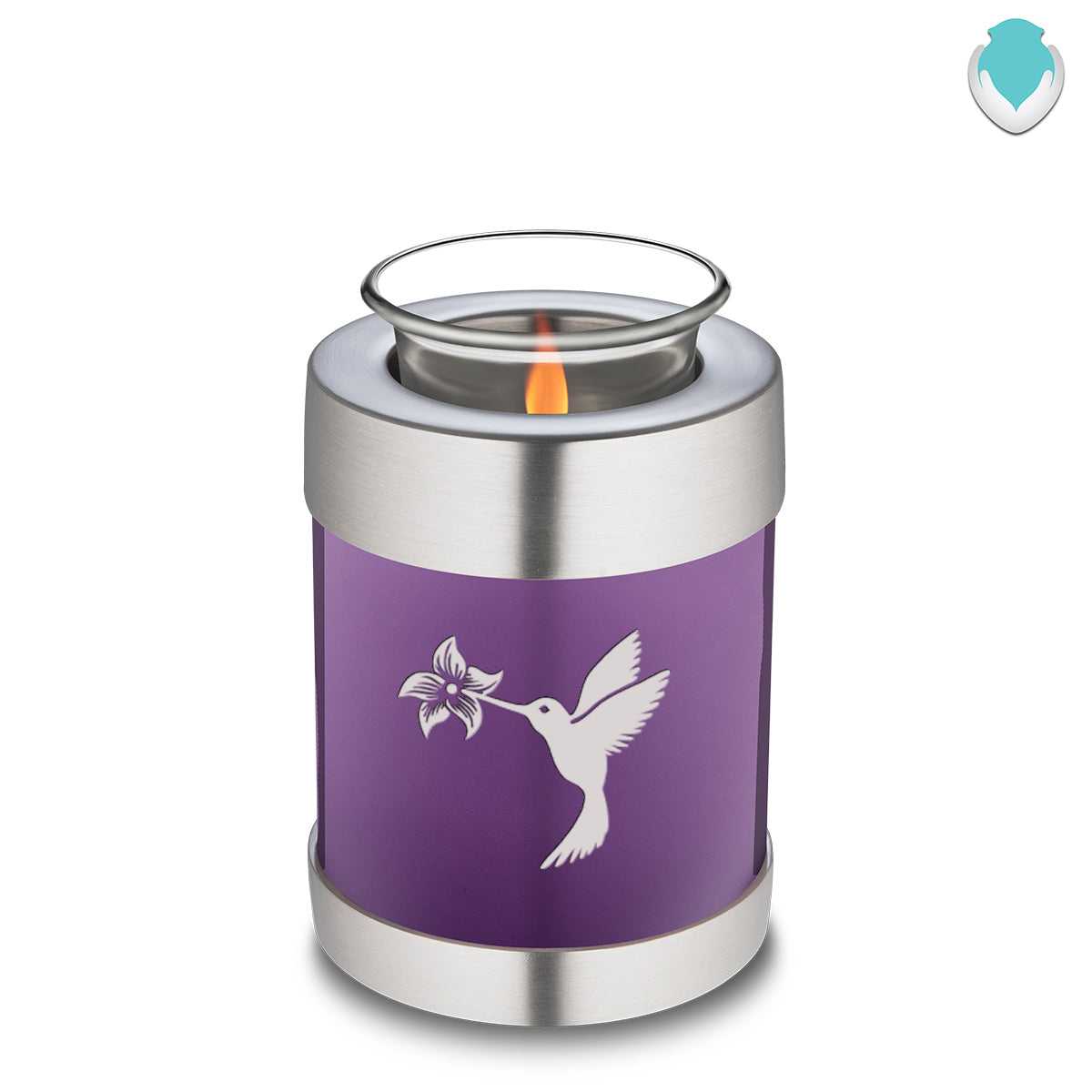 Candle Holder Embrace Purple Hummingbird Cremation Urn